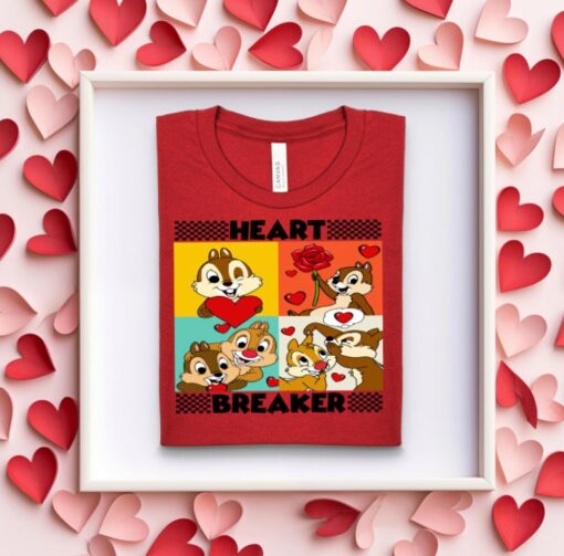 Chip & Dale Valentines Day Shirt and Sweatshirt, Valentine Gift, Couples Matching Shirt, Disneyland Trip Shirt