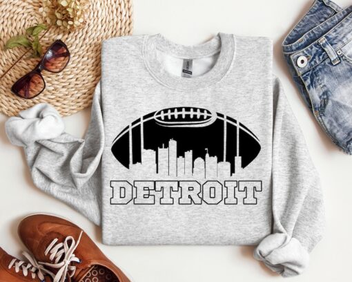 Vintage Detroit Football Sweatshirt, Lions Football Crewneck, Retro Style Lions Shirt for Lions Football Fan