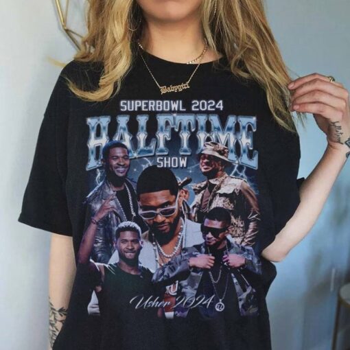 Usher Half Time Show Shirt, My Way The Vegas Residency Tour Shirt, American Rapper Trending Shirt, Gift For Her Draft