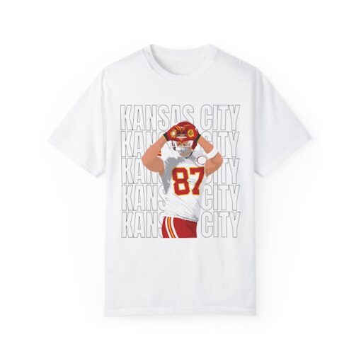 Adult Comfort Colors Tee | Travis Heart Hands 87 Kelce Chiefs