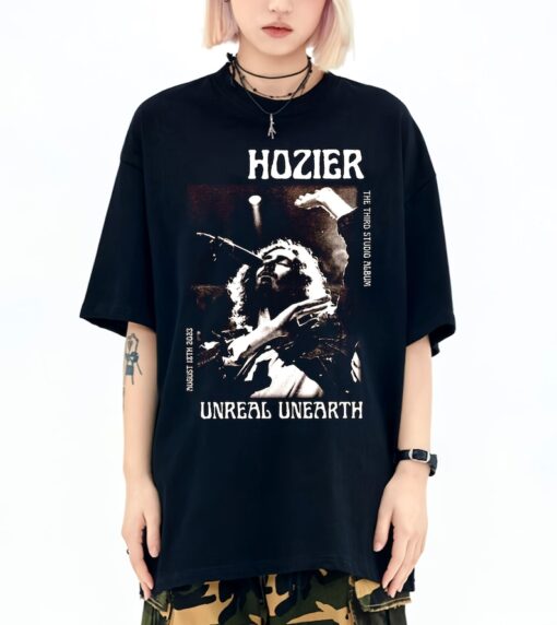 Vintage Hozier Shirt, Hozier T-Shirt, Hozier Tour Merch, Hozier Sweatshirt, Hozier Unreal Unearth Shirt, Shirt For Fan