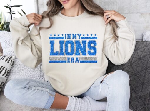 Detroit Football Sweatshirt Lions Football Crewneck Retro Style Lions Shirt Gift for Lions Football Fan Detroit Lions