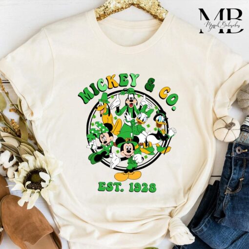 Mickey & Co. Est 1928 Shirt, Mickey And Friends St Patrick's Day Shirt, Magic Kingdom Shirt