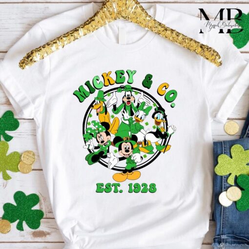 Mickey & Co. Est 1928 Shirt, Mickey And Friends St Patrick's Day Shirt, Magic Kingdom Shirt