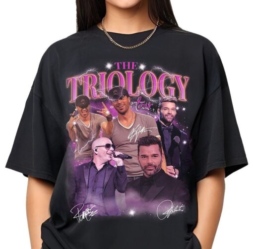 The Trilogy Tour 2023 2024 Enrique Iglesias X Pitbull X Ricky Martin T-Shirt, Enrique Iglesias Concert Shirt