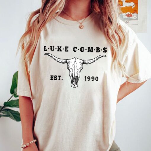 Luke Combs T-shirt, Luke Combs Bullhead Sweatshirt, Luke Combs Country Music, Western Hoodie, Combs Cowboy