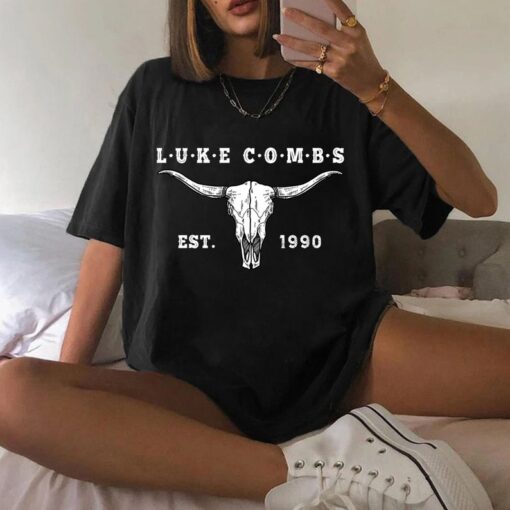 Luke Combs T-shirt, Luke Combs Bullhead Sweatshirt, Luke Combs Country Music, Western Hoodie, Combs Cowboy