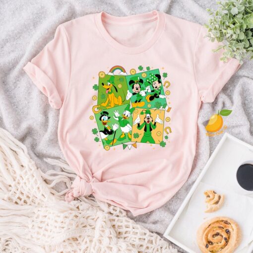 Disney Happy St Patrick's Day Shirt, Disney Family St Patrick's Day Shirt, Mickey and Friends St Patty's Day Tee