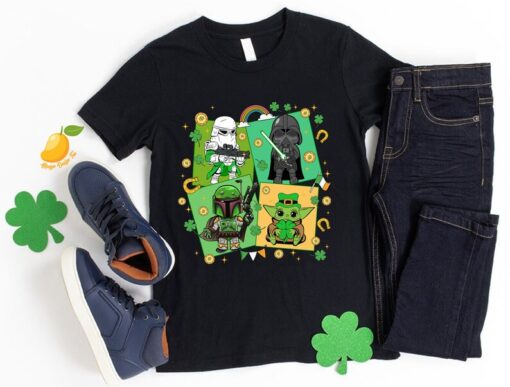 Star Wars St Patrick's Day Shirt, Darth Vader Shirt, Star Wars Lucky Shamrock Shirt, St Patrick's Yoda Shirt