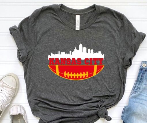 Kansas City Shirt, Unisex Chiefs Shirt, Kansas City KC Football T-Shirt, Chiefs Kingdom Tee, Chiefs Fan Gift