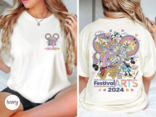 Epcot International Festival of the Arts 2024 Shirt, Mickey & friends Figment shirts, Disney Epcot Shirt