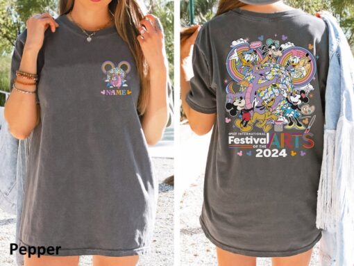 Epcot International Festival of the Arts 2024 Shirt, Mickey & friends Figment shirts, Disney Epcot Shirt