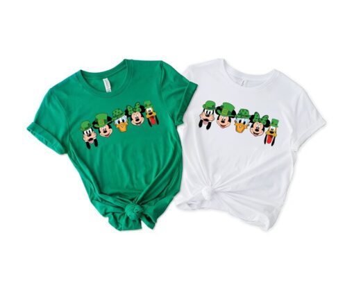 Disney Characters St Patrick's Day Shirt,Disney Mickey And Friends Shamrock T-Shirt,Patrick's Day Family Matching Shirts