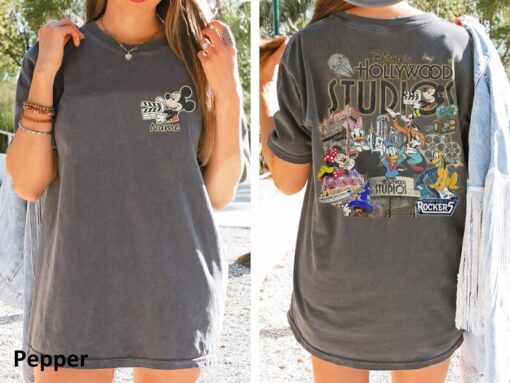 Custom Two-sided Hollywood Studios Shirt, Universal Trip 2024 Shirt, Hollywood Studios Family Shirts, Epcot Shirt