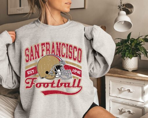 Vintage San Francisco Football Crewneck Sweatshirt, 49ers Shirt, Niners T-Shirt, The Niners, San Francisco Sweatshirt