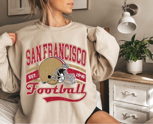 Vintage San Francisco Football Crewneck Sweatshirt, 49ers Shirt, Niners T-Shirt, The Niners, San Francisco Sweatshirt