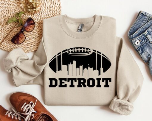 Vintage Detroit Football Sweatshirt, Lions Football Crewneck, Retro Style Lions Shirt for Lions Football Fan