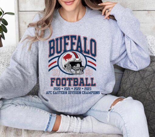 Buffalo Eastern Division Champions Crewneck Sweatshirt | Retro Bills Sweatshirt | 2020-2023