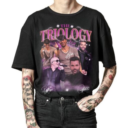 The Trilogy Tour 2023 2024 Enrique Iglesias X Pitbull X Ricky Martin T-Shirt, Enrique Iglesias Concert Shirt