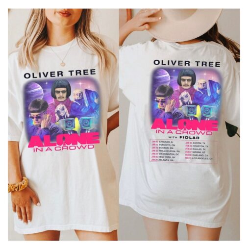 Vintage Oliiver Tree 2024 Tour Shirt, Alone In a Crowd Tour Sweatshirt, Oliiver Tree Album Merch, 2024 Music Festival