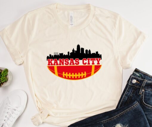 Kansas City Shirt, Unisex Chiefs Shirt, Kansas City KC Football T-Shirt, Chiefs Kingdom Tee, Chiefs Fan Gift