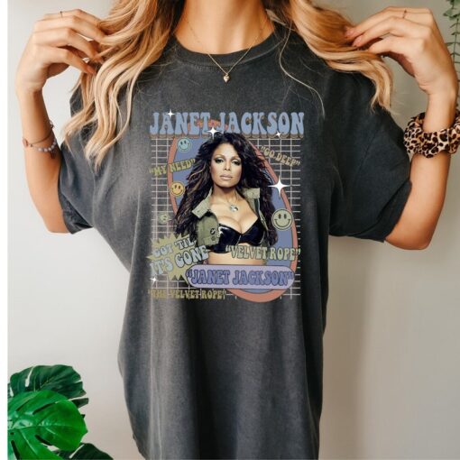 Comfort Color Janet Jackson Shirt, Janet jackson retro shirt , Janet fan shirt, Music Rock, Together Again Tour Shirt