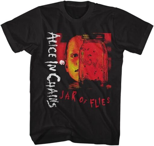 Alice in Chains T Shirt Jar of Files Mens Short Sleeve T Shirts 90s Music Vintage Style Graphic Tees