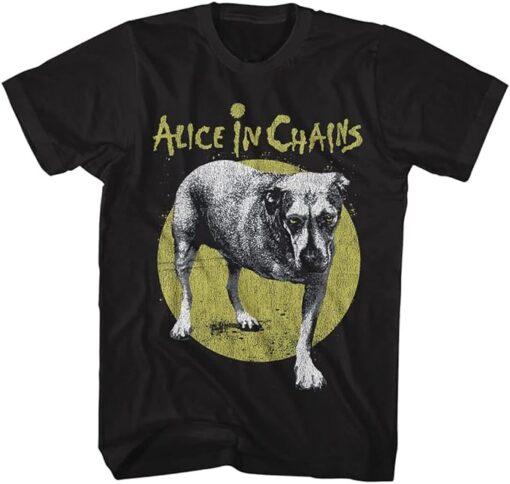 Alice in Chains T Shirt Self Titled Album Cover Mens Short Sleeve T Shirts 90s Music Graphic Tees