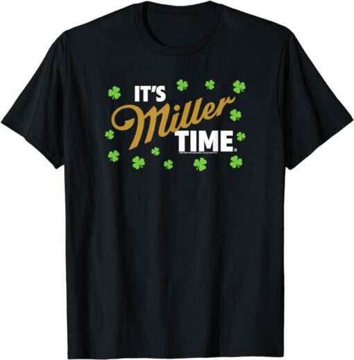 Miller Life St. Patrick's Day It's Miller Time Vintage T-Shirt