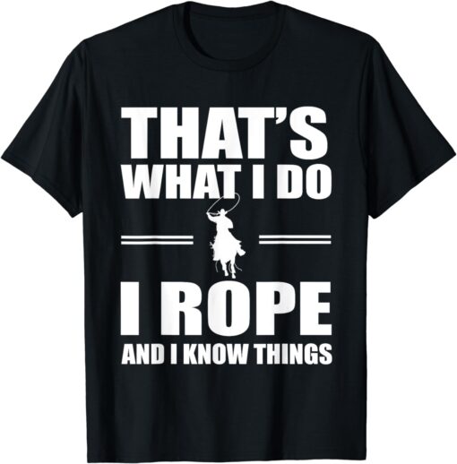 Funny Roping Rodeo Cowboy Design Western Team Rope T-Shirt