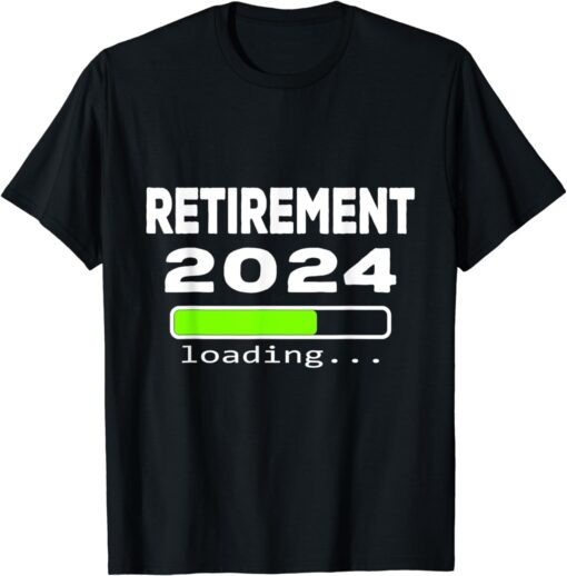 Funny Retirement 2024 loading Retired Countdown T-Shirt