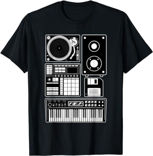 Funny Old School Hip Hop Rapper Beat Maker Rap Music T-Shirt