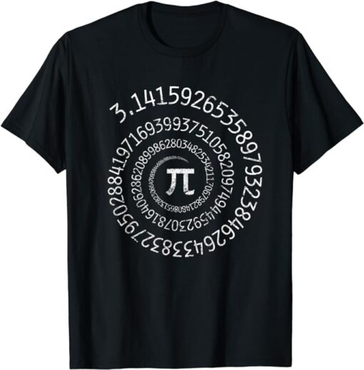 Pi Day Shirt Spiral Pi Math design for Pi Day 3.14 T-Shirt