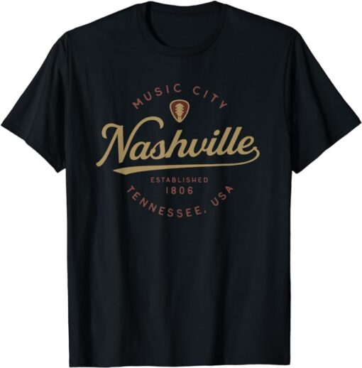 Nashville TN Tennessee Music City Guitar Country Music Nash T-Shirt