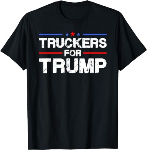 Truckers For Trump 2024 Retro Election For Truck Drivers T-Shirt