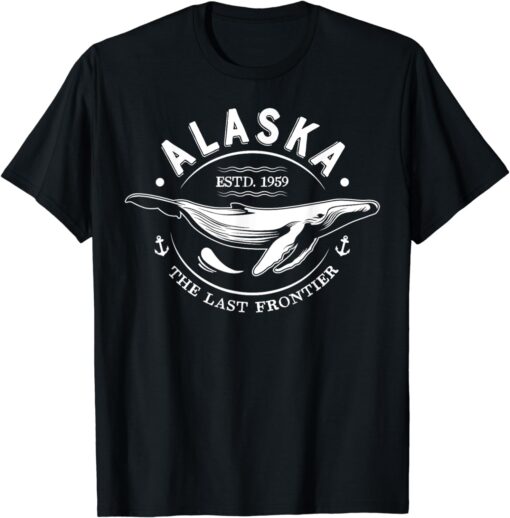 Alaska The Last Frontier Whale Home Cruise Vintage Men Women T-Shirt