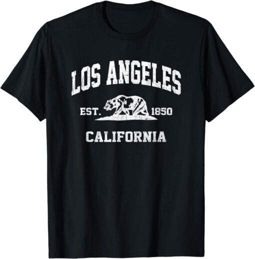 Los Angeles California CA vintage State Athletic style T-Shirt