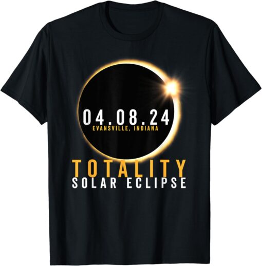 Evansville Indiana Total Solar Eclipse April 08 2024 T-Shirt