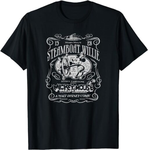 Disney Mickey And Friends 1928 Steamboat Willie Nouveau T-Shirt