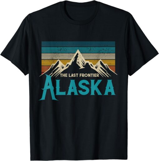 Alaska The Last Frontier Vintage Mountains Nature Gift T-Shirt