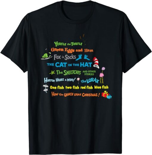 Dr. Seuss Book Title T-Shirt