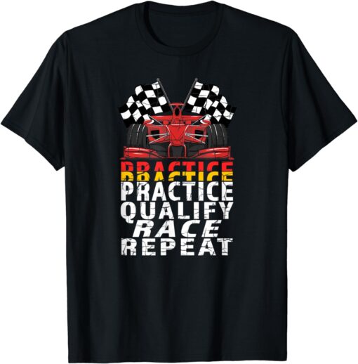 Open Wheel Formula Racing Car Practice Qualify Race Vintage T-Shirt