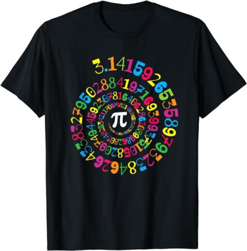 Pi Spiral Novelty Math Geek 3.14 Pi Day T-Shirt