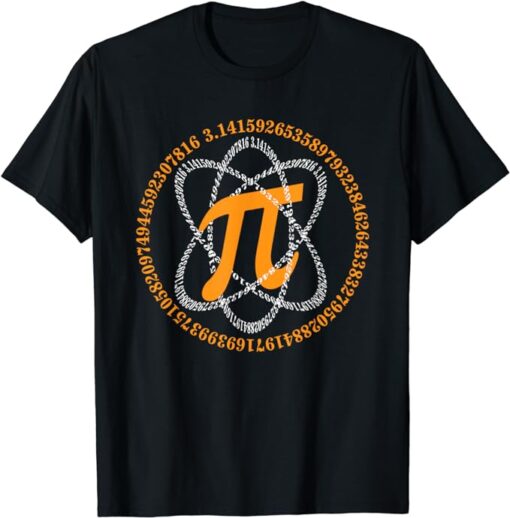 Math Pi Shirt Atom Pi Symbol Pi Day Science Math Teacher T-Shirt