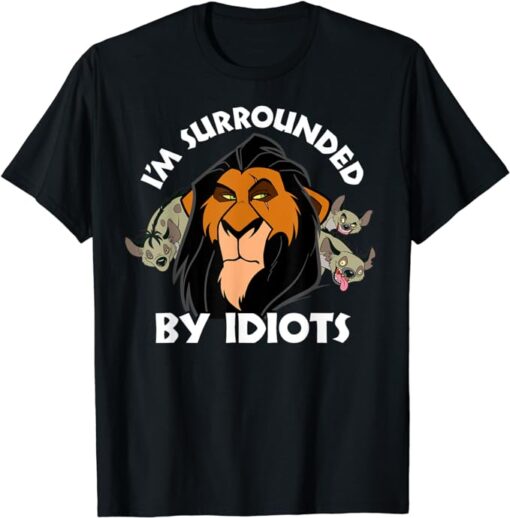 Disney The Lion King Scar I'm Surrounded By Idiots Portrait T-Shirt