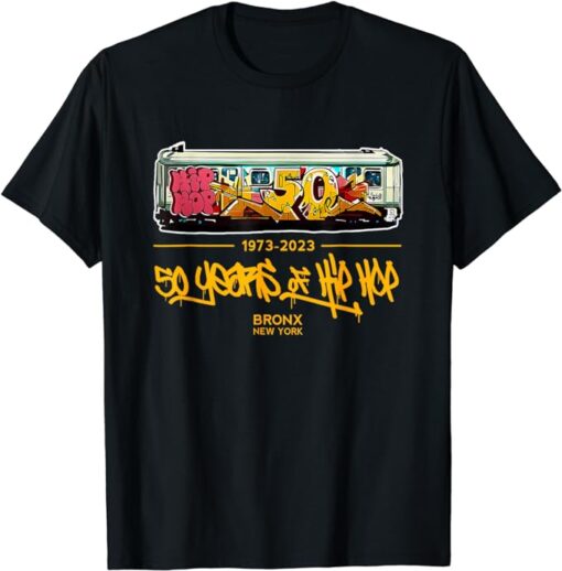 50 Years of Hip Hop 50th Anniversary Retro Subway Graffiti T-Shirt