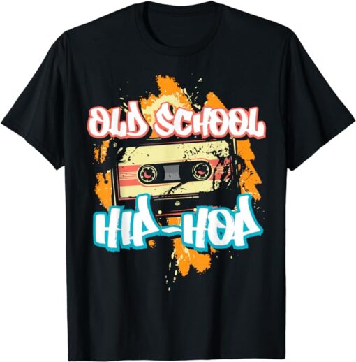 Retro Old School Hip Hop 80s 90s Graffiti Cassette Gift T-Shirt