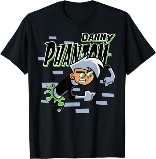 Danny Phantom Coming Through Brick Wall T-Shirt