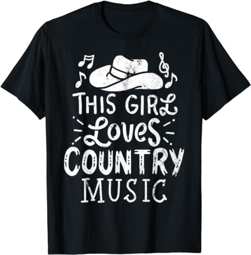 Country Music Western Hat Musician T-Shirt