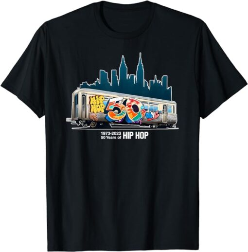 HIP HOP 50th ANNIVERSARY Retro NY Subway Graffiti T-Shirt